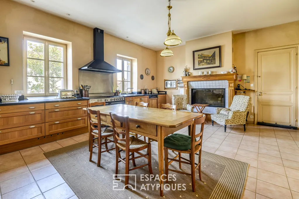 Kitchen - Château with Vineyard Views near Nantes