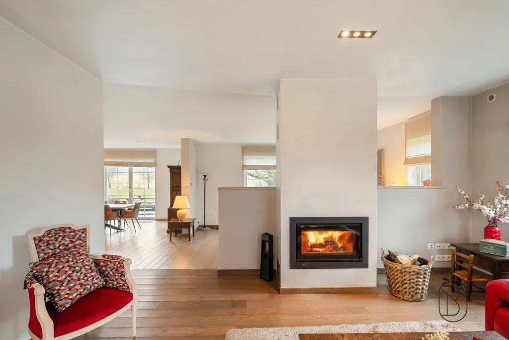 Living Room - Luxury House with Pool in Sainte-Ode Tillet