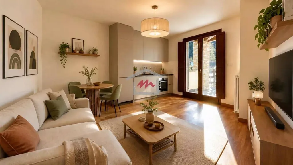 Séjour - Rear-Facing Apartment with Garden in Bardonecchia