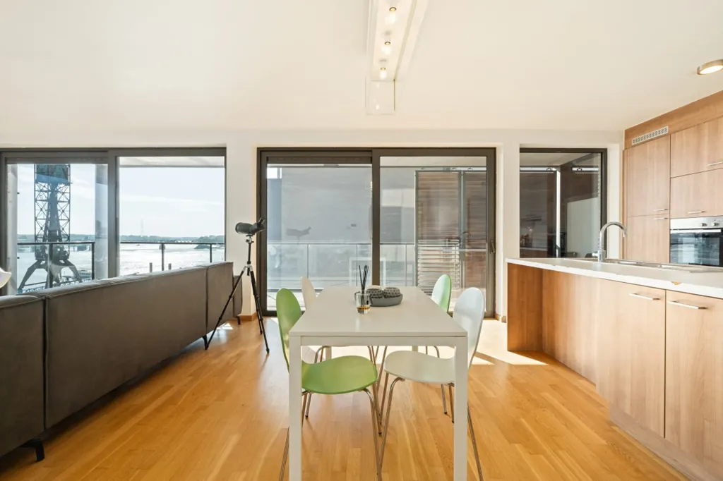 Köök - Apartment with Scheldt View in Temse