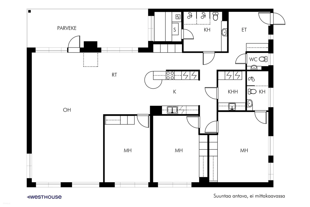 Plaan - Apartment with Sea View in Kulosaari