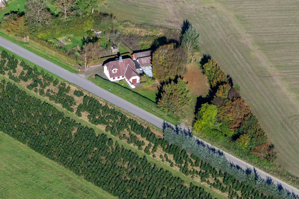 Vista aerea - Villa with Fireplace in Uldal, Vojens