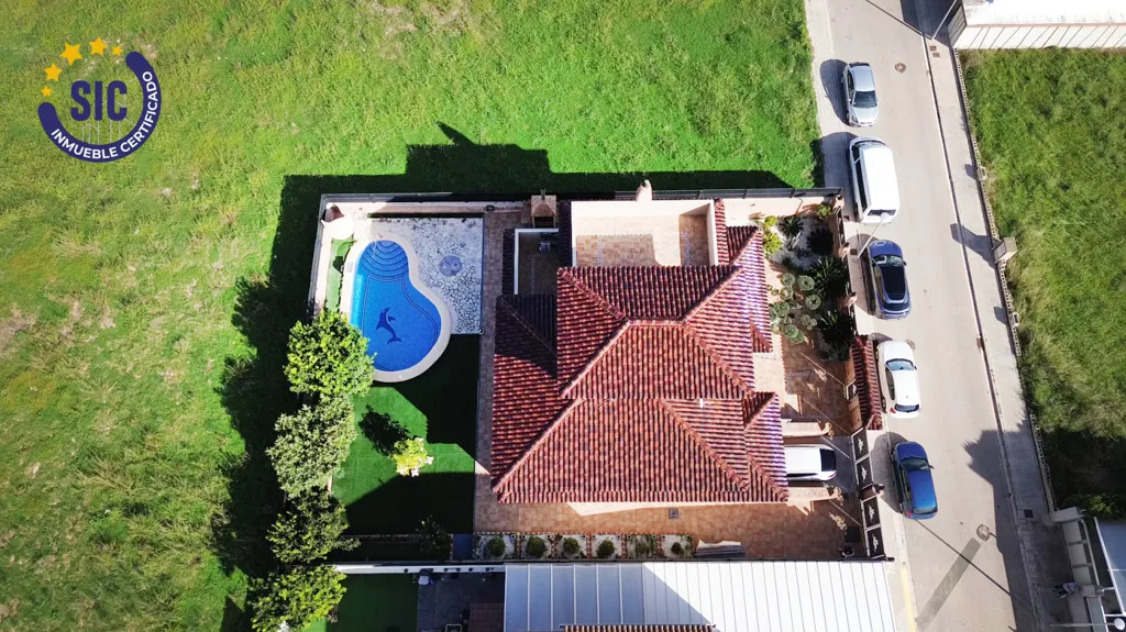 Vue aérienne - Independent House with Pool in Gandia