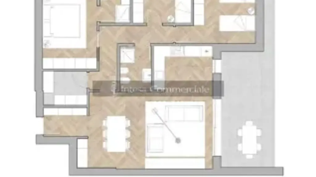 Plan - Modern Apartment with Private Garden in Collebeato