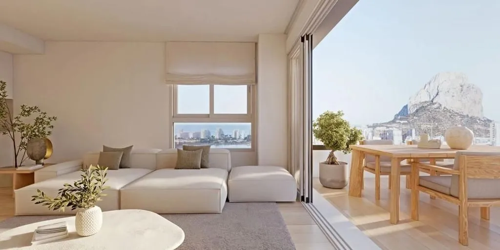 Séjour - Luxury 3-Bedroom Apartment with Pool in Calpe