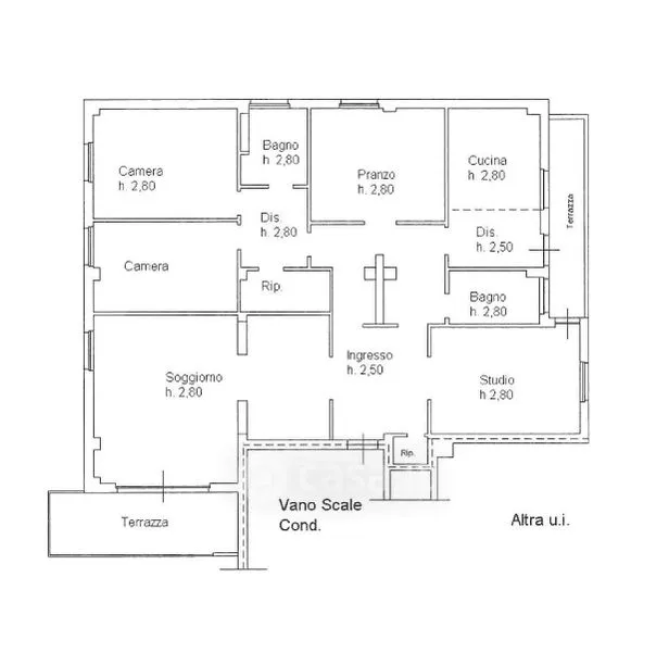 Plan - Elegant Apartment with Terrace in Grosseto