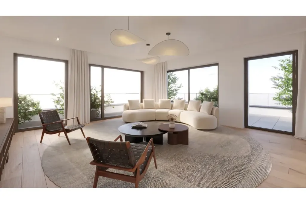 Living Room - Penthouse with Terraces in Woluwe-Saint-Lambert