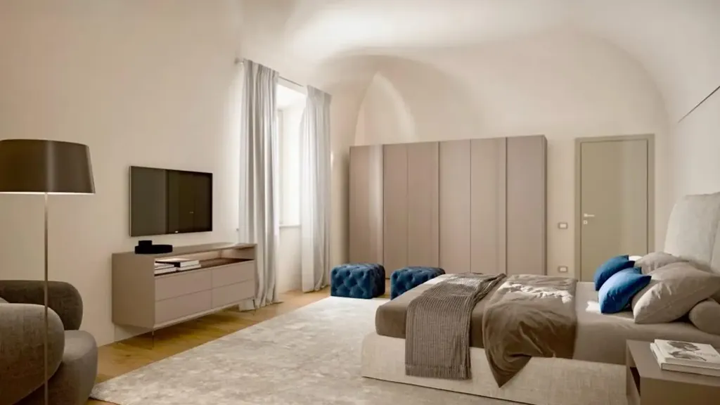 Bedrooms - Rustic-Style Apartment with Private Garden in Pisa