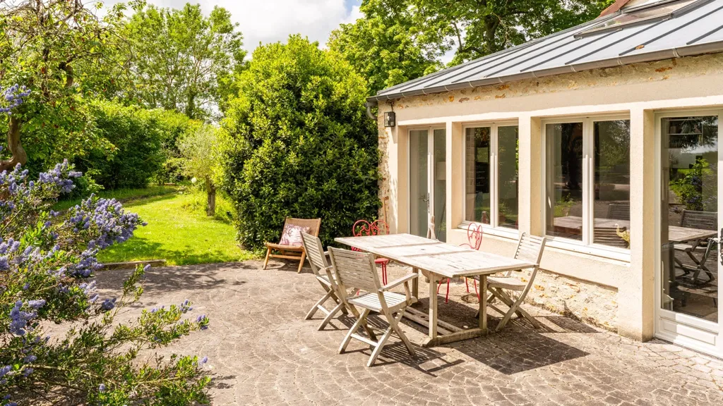 Terrace - Renaissance Mill with Equestrian Facilities near Paris