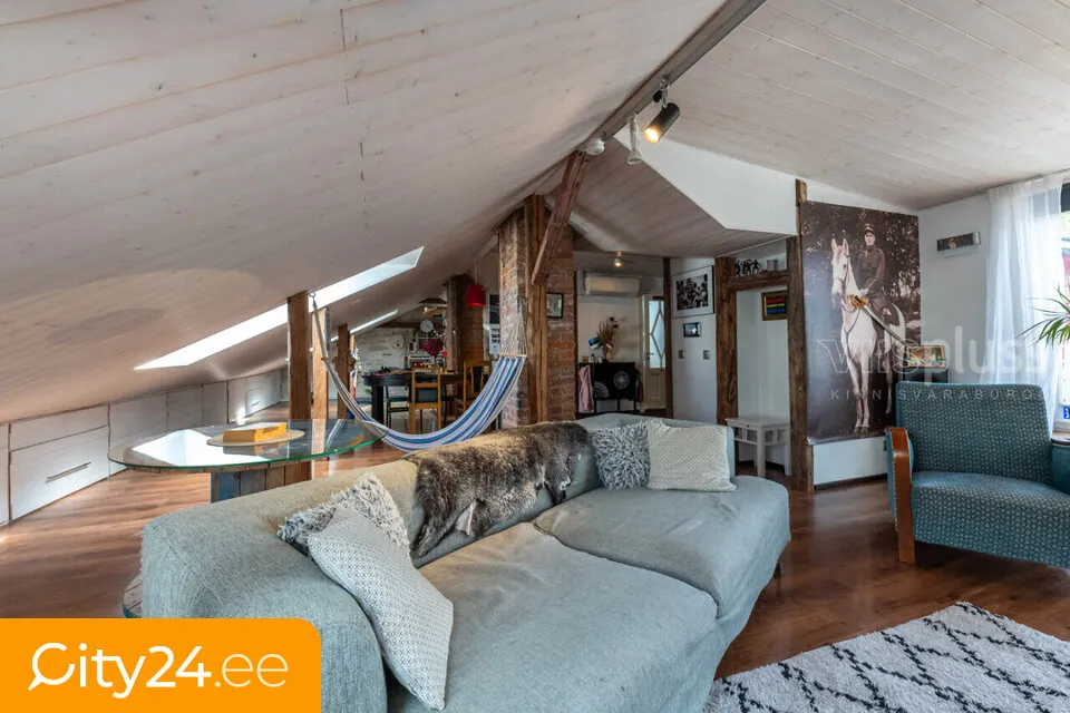 Séjour - Attic Flat with Terrace in Tartu Centre