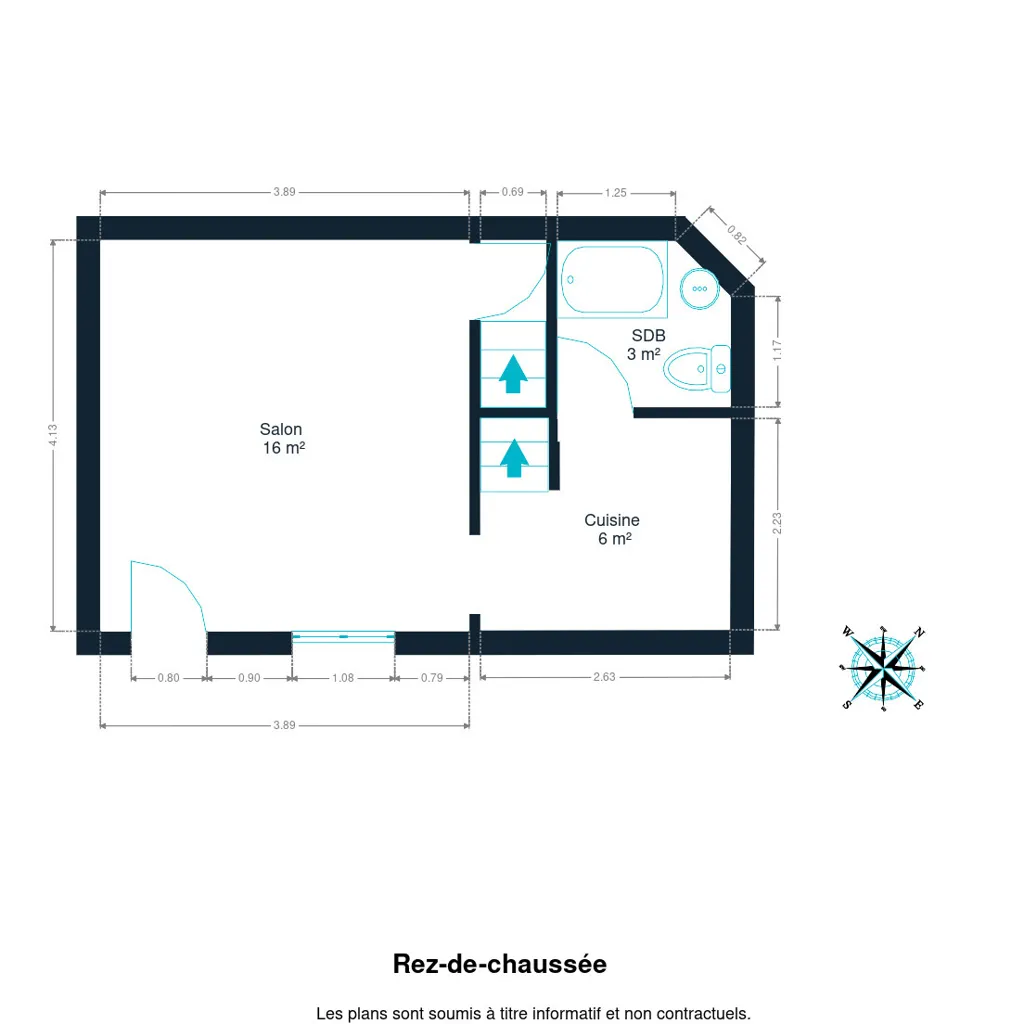 Plaan - Semi-detached House with Garden in Cuesmes