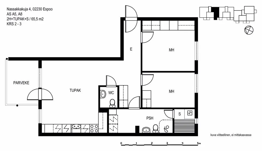Planimetria - Sauna Apartment in Matinkylä, Espoo