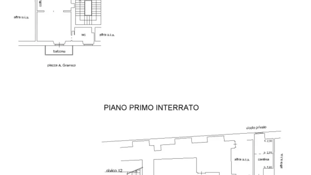 Plan - Modernised Studio with Balcony in Milan