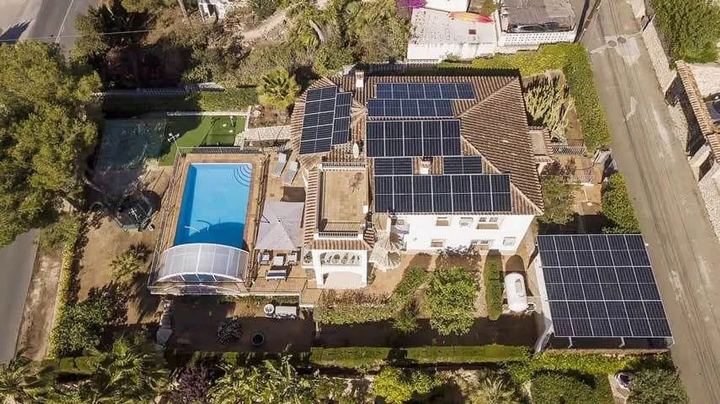 Aerial - Chalet with Sea View and Pool in Cap Martí