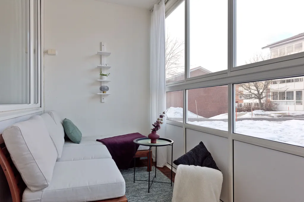 Balcony - Three-Bedroom Apartment with West-Facing Balcony in Umeå