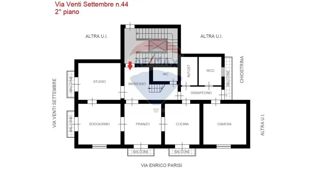 Plaan - Rustic Apartment with Balconies in Palermo