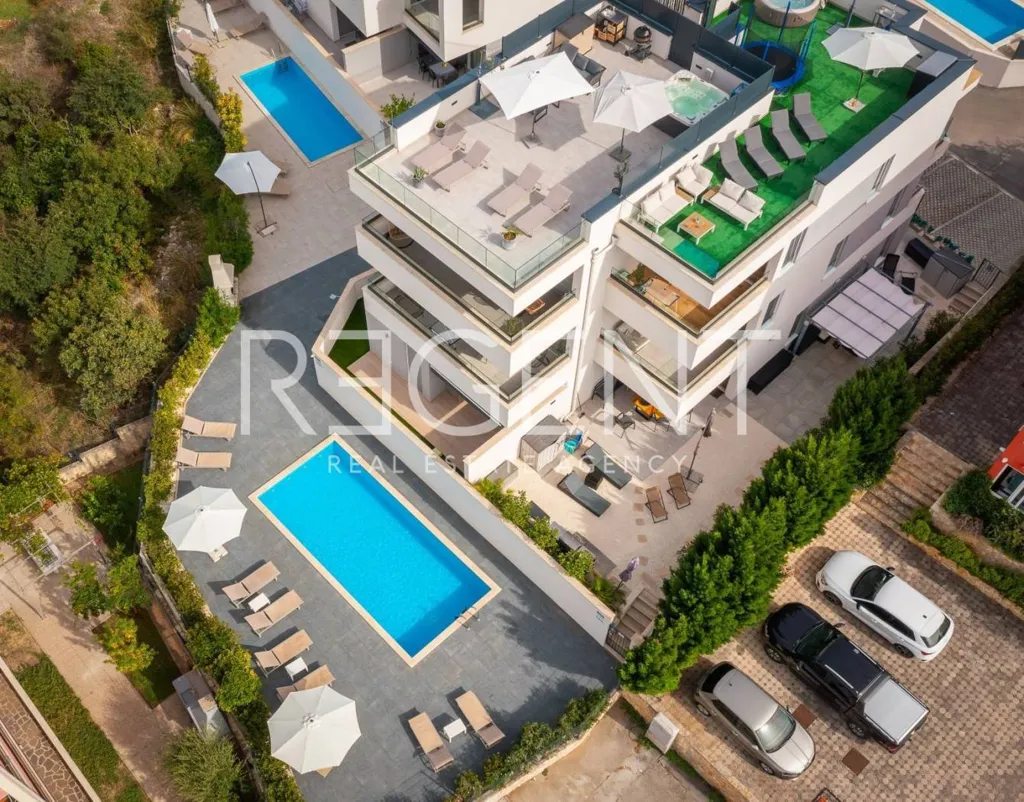 Vista aerea - Modern Apartment with Sea View in Trogir