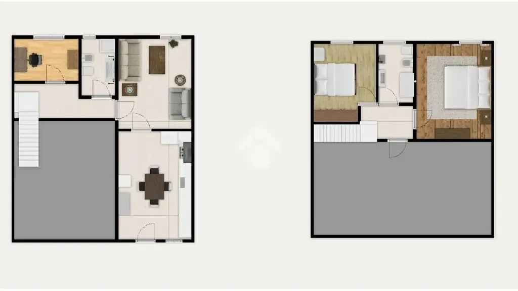 Plan - Two-Level Apartment with Balcony in Manerba del Garda