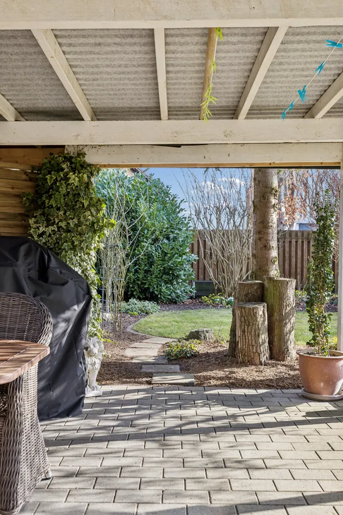 Terrace - Murstensvilla with Garden in Otterup