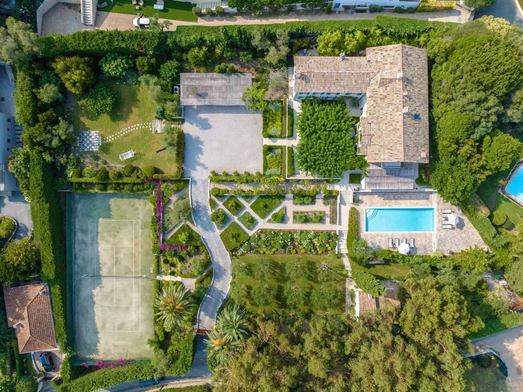 Aerial - Luxury Villa with Heated Pool in Cap d'Antibes