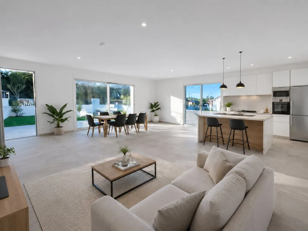 Séjour - Villa Neuve T4 avec Terrasse à Montady