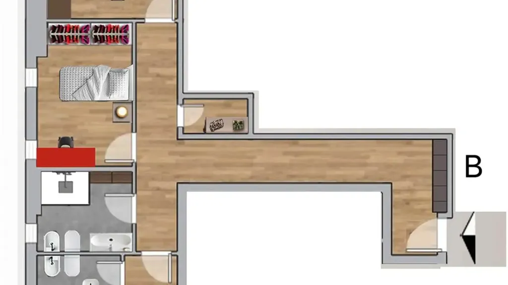 Plaan - Rearranged Flat with Balcony in Florence