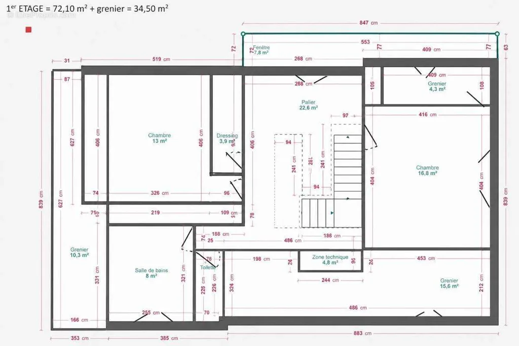 Plaan - Family House with Garden in Selles-sur-Cher