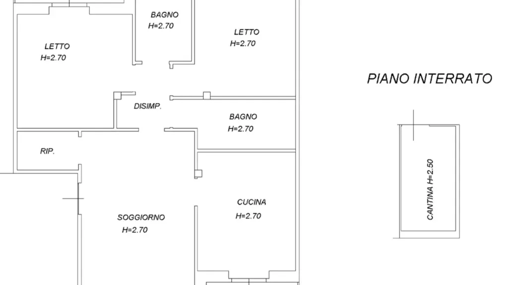 Plan - Modern Flat with Balcony in Rottofreno