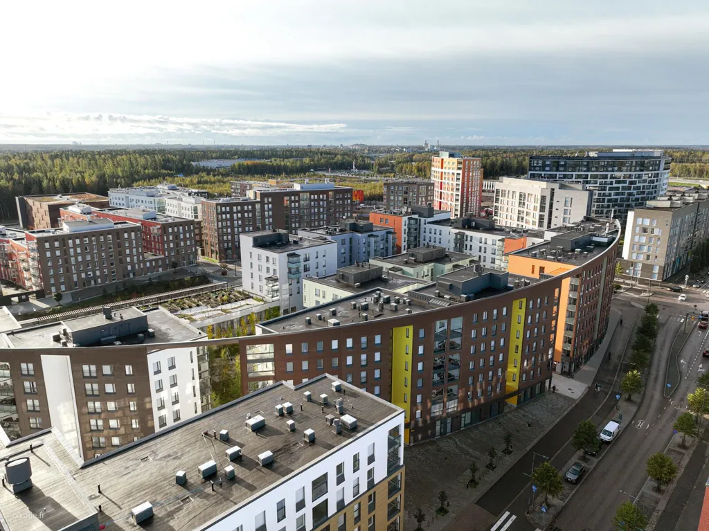 Vue aérienne - Apartment with Balcony in Vantaa, Kivistö