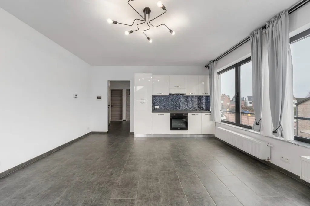 Living Room - Semi-Open Apartment with Parking in Buggenhout