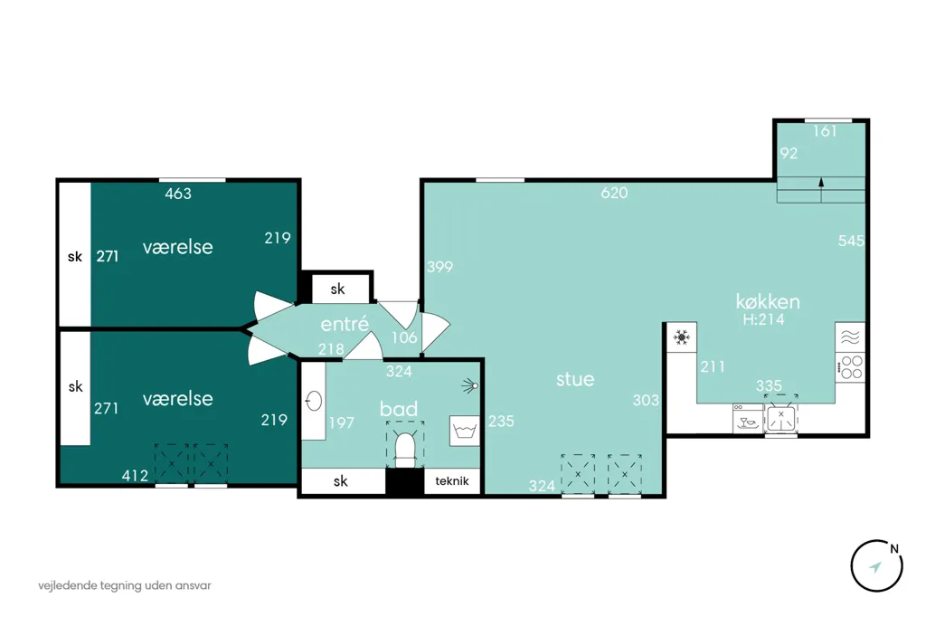 Planimetria - Charming Penthouse with Views in Mølleengen