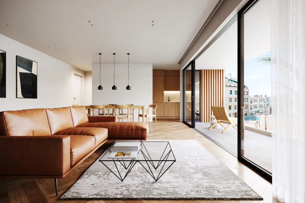 Séjour - Appartements Écoénergétiques au Centre de Halle