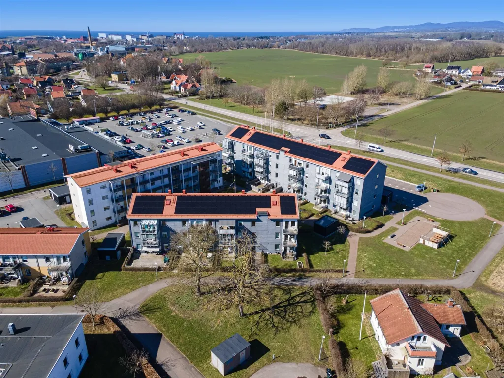 Aerial - Spacious Flat with Lift in Höganäs