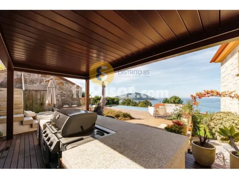 Terrasse - Chalet with Sea Views in Prado, Nigrán