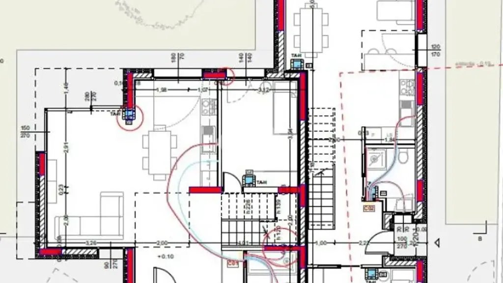 Plan - Villa with Garden and River View in Treviso