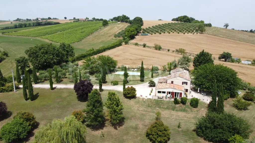 Vista aerea - Rustic Casale with Pool in San Costanzo