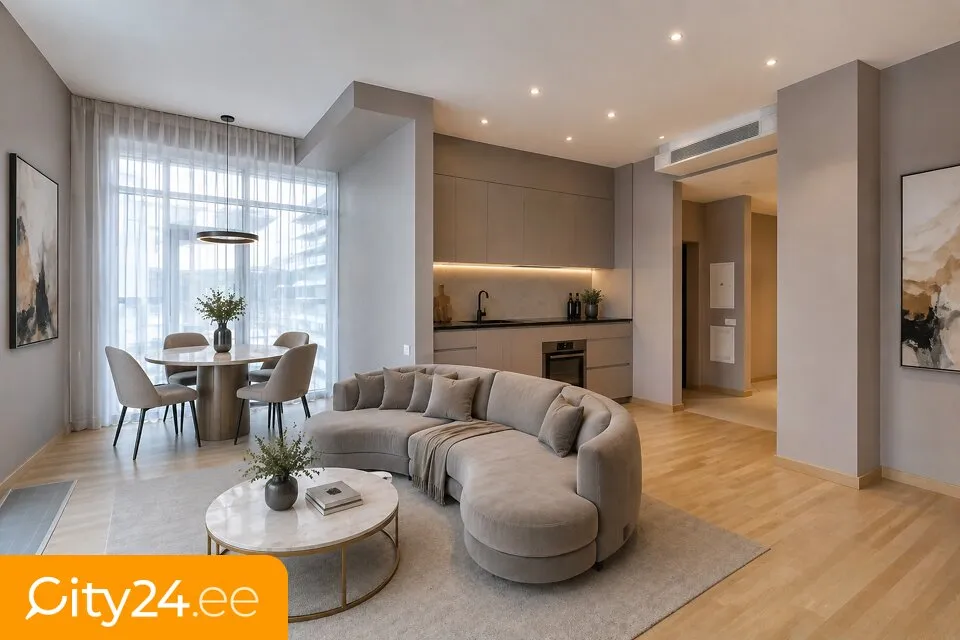 Séjour - Two-Bedroom Apartment with Park View in Dzintari