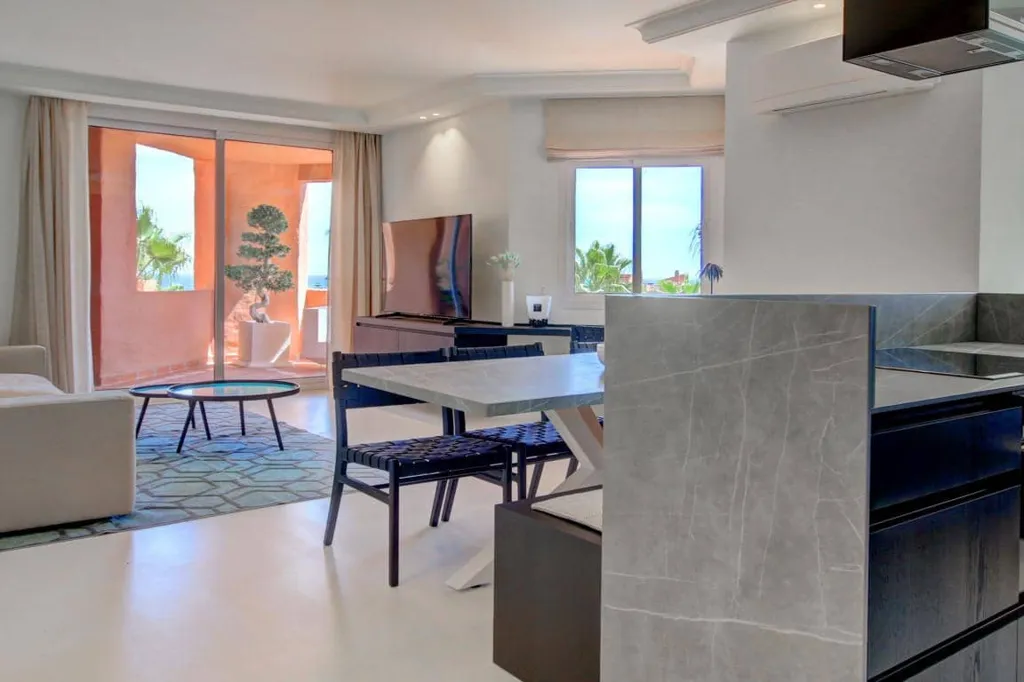 Köök - Apartment with Sea View in Estepona