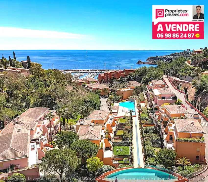 Vue aérienne - 2 Pièces avec Terrasse et Vue Mer à Théoule-sur-Mer