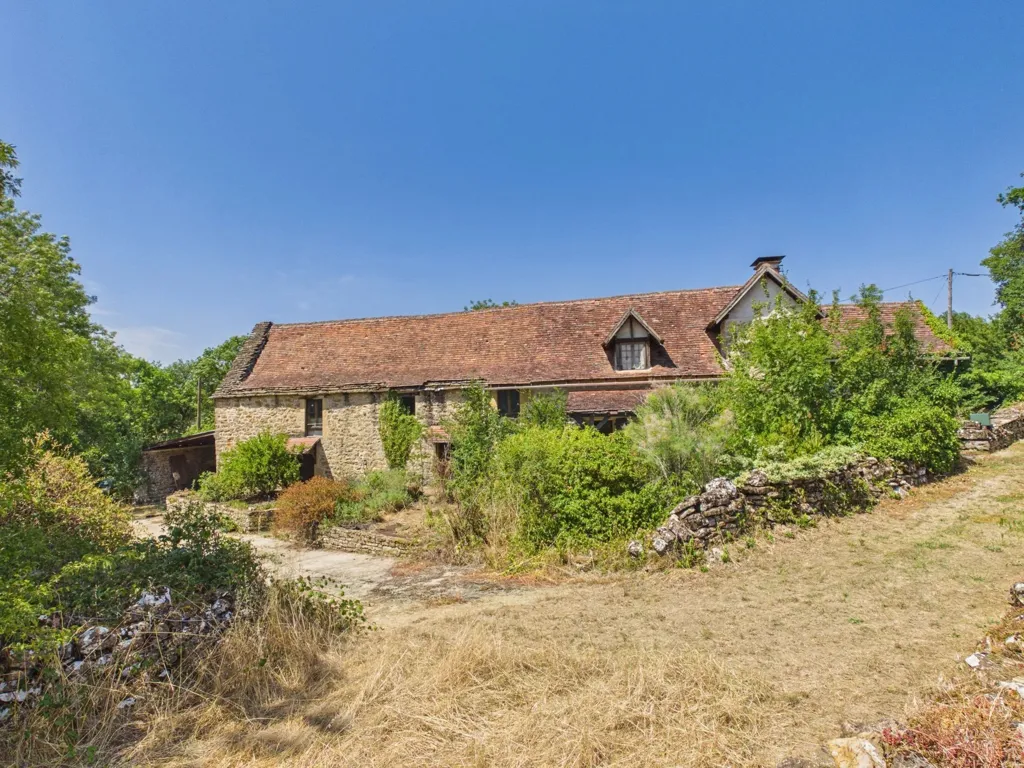 Extérieur - Maison en Pierre avec Jardin à Puylagarde