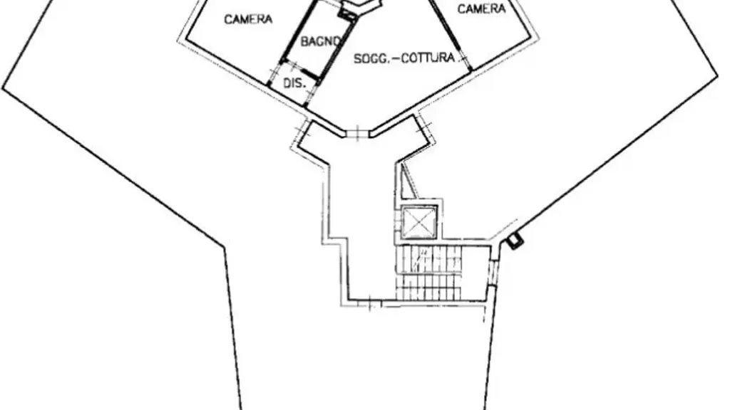 Plan - Spacious 2-Bedroom Flat with Balcony in Erbusco