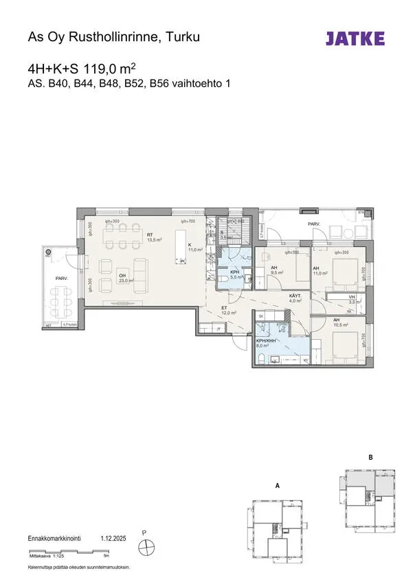 Plan - 8th Floor Apartment with Two Balconies in Uittamo