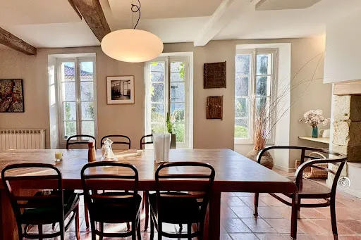 Salle à manger - Hamlet Rénové avec Vue sur les Pyrénées à Condom