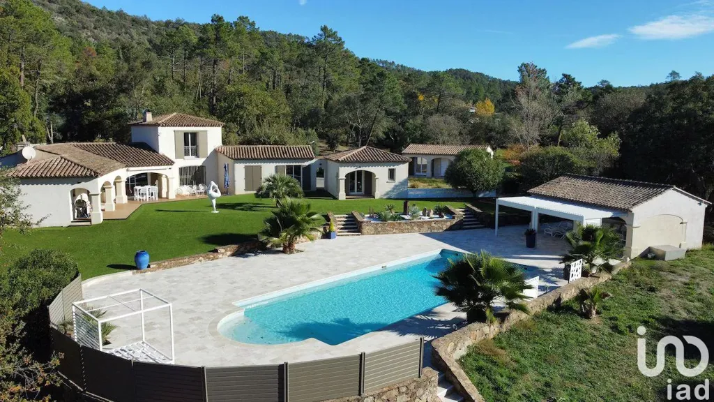 Vue aérienne - Villa Rénovée avec Piscine au Muy