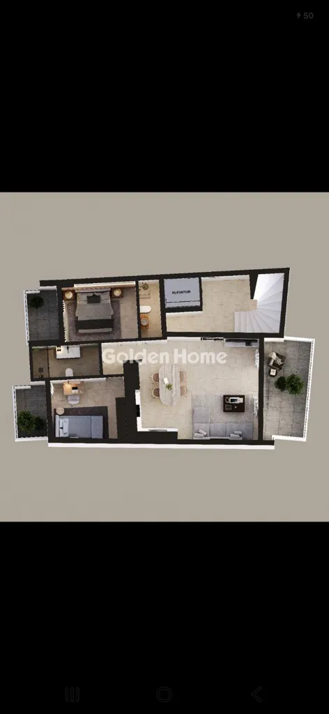 Plan - Modern Penthouse with Balcony in Ilioupoli Centre