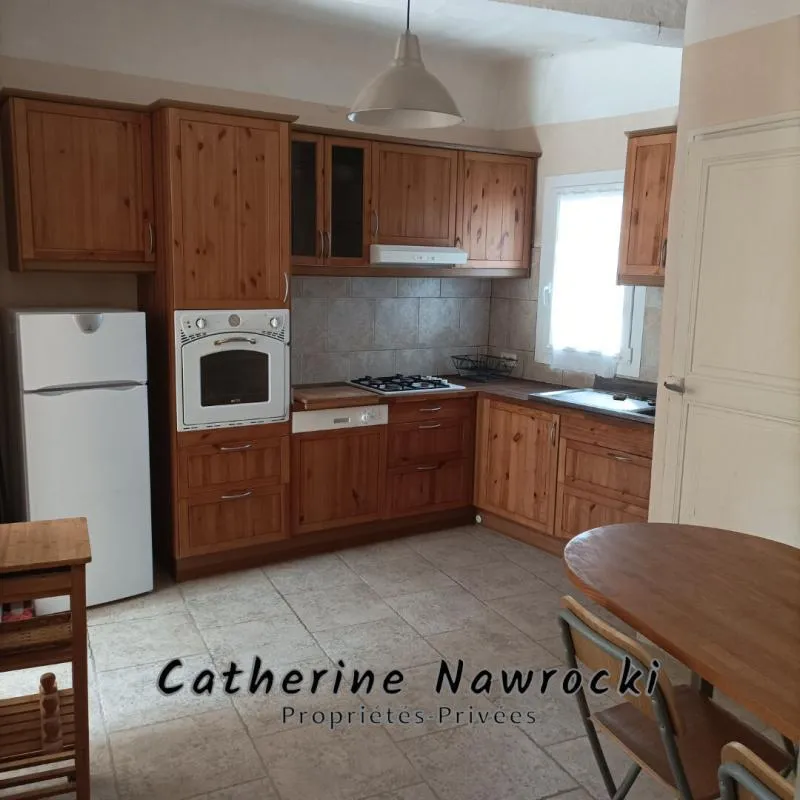 Kitchen - Renovated Stone House with Two Entrances in Forcalquier