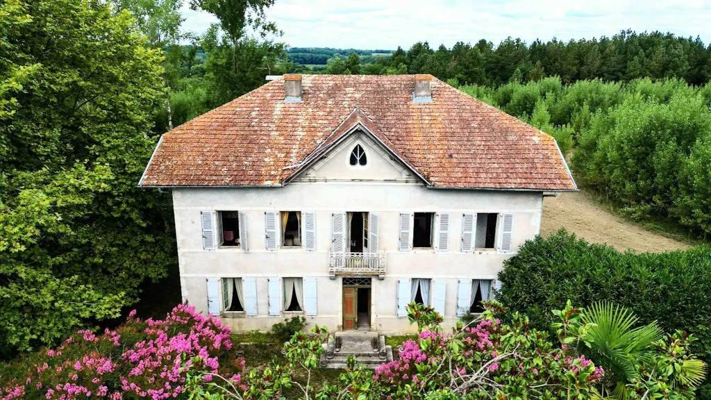 Õhuvaade - Seventeenth-Century Manor with Park in Dax Vicinity