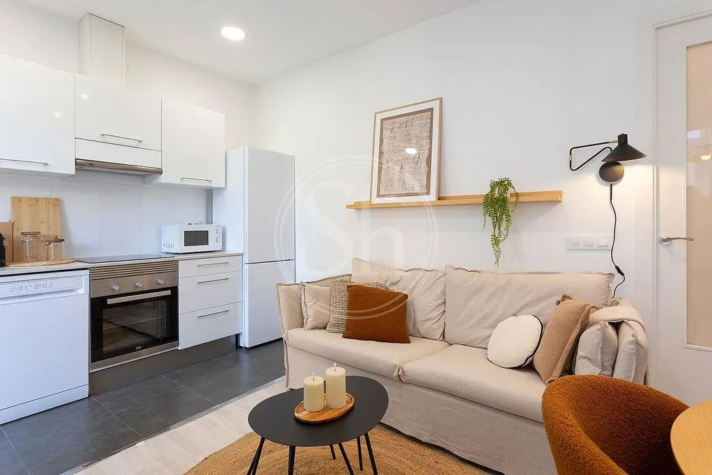 Köök - Furnished Flat with Air Conditioning in Vila de Gràcia