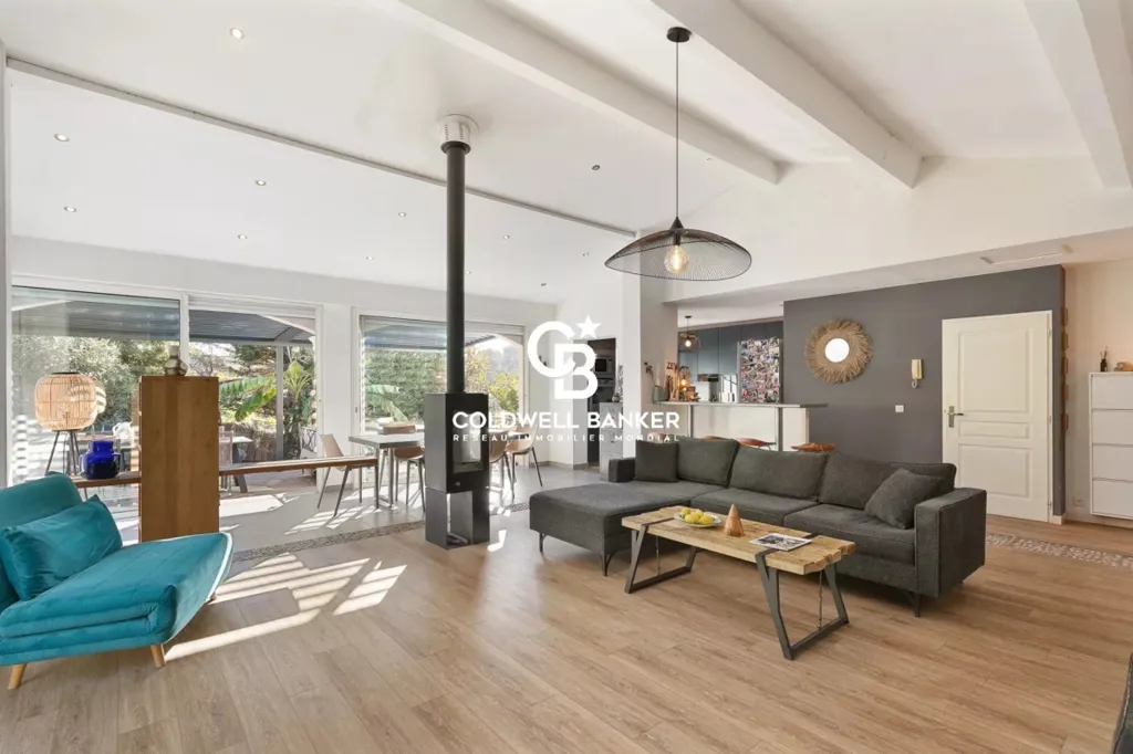 Living Room - Renovated Villa with Pool in Biot