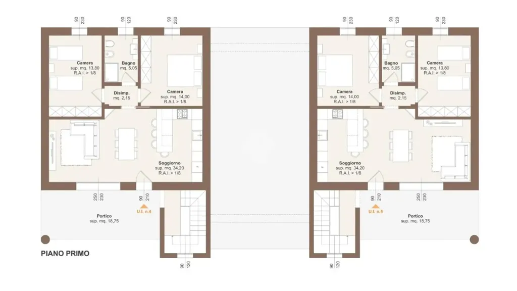Plan - New Apartment with Terrace in Erbusco